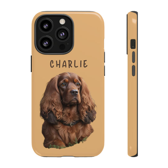 Custom Cocker Spaniel Pet Phone Case with Photo and Name - Dog Lover's Choice - Creative Canvas Corner