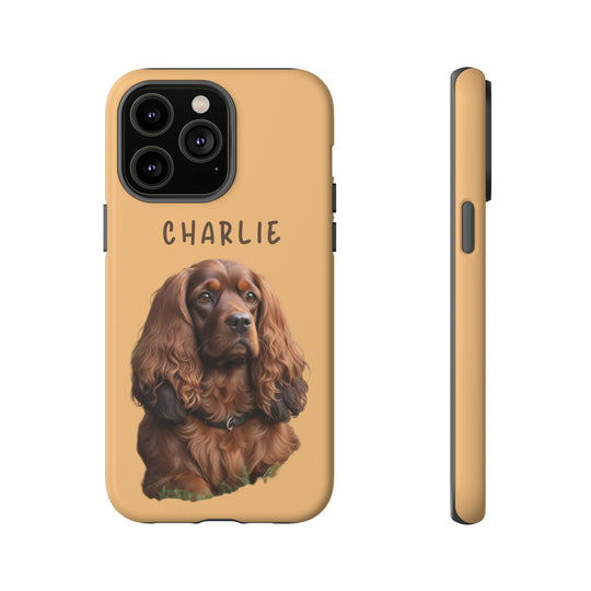 Custom Cocker Spaniel Pet Phone Case with Photo and Name - Dog Lover's Choice - Creative Canvas Corner