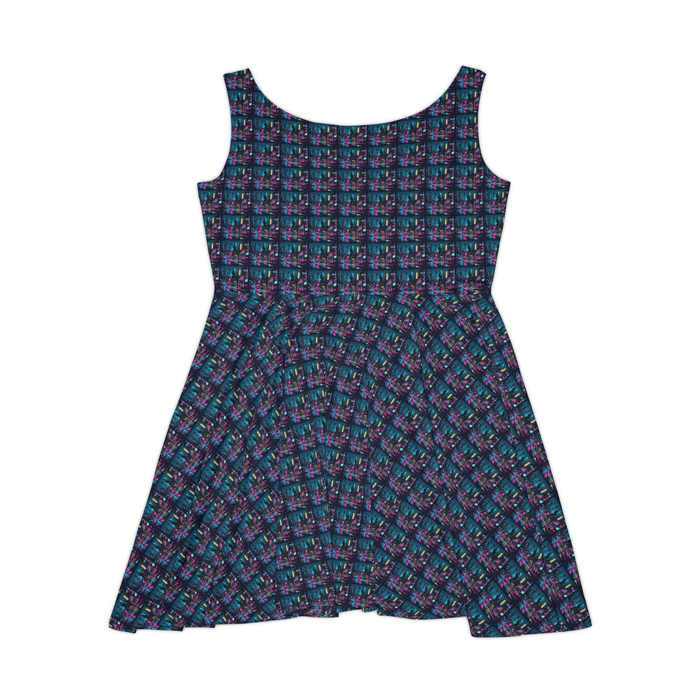 Cyberpunk Vibe Women Skater Dress - Creative Canvas Corner