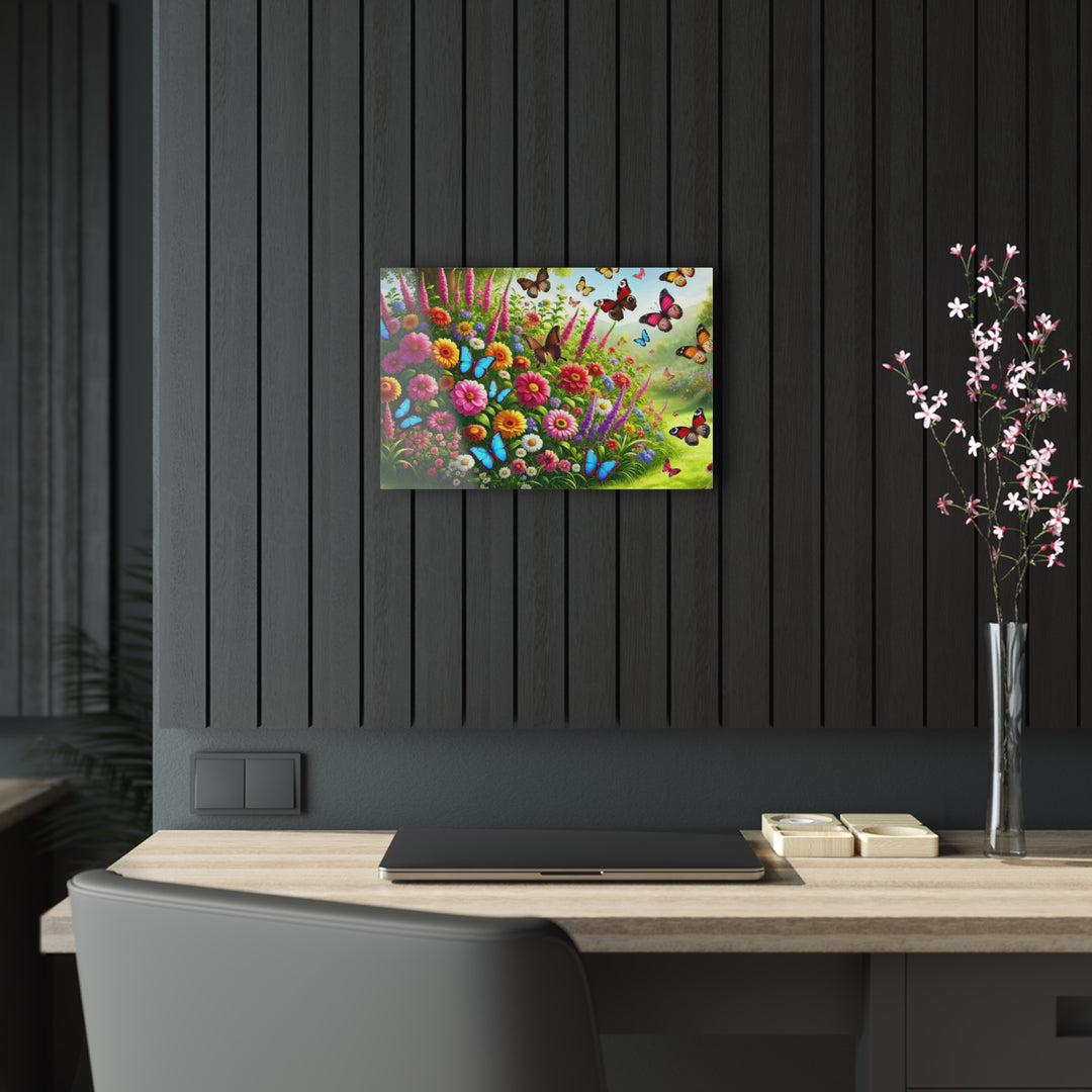 Butterfly Garden Acrylic Painting - Nature's Beauty