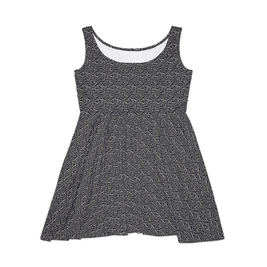 Y2K Chrome Vibe Women Skater Dress