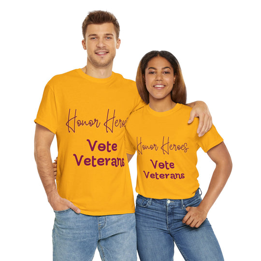 🗳️ Vote for Veterans: Honoring Our Heroes T-Shirt 🎖️ - Creative Canvas Corner