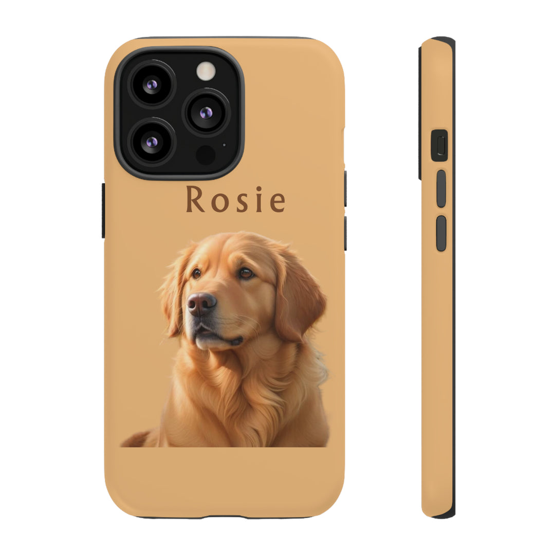 Golden Retriever Phone Case Using Pet Photo + Name Dog Phone Case iPhone Case - Creative Canvas Corner