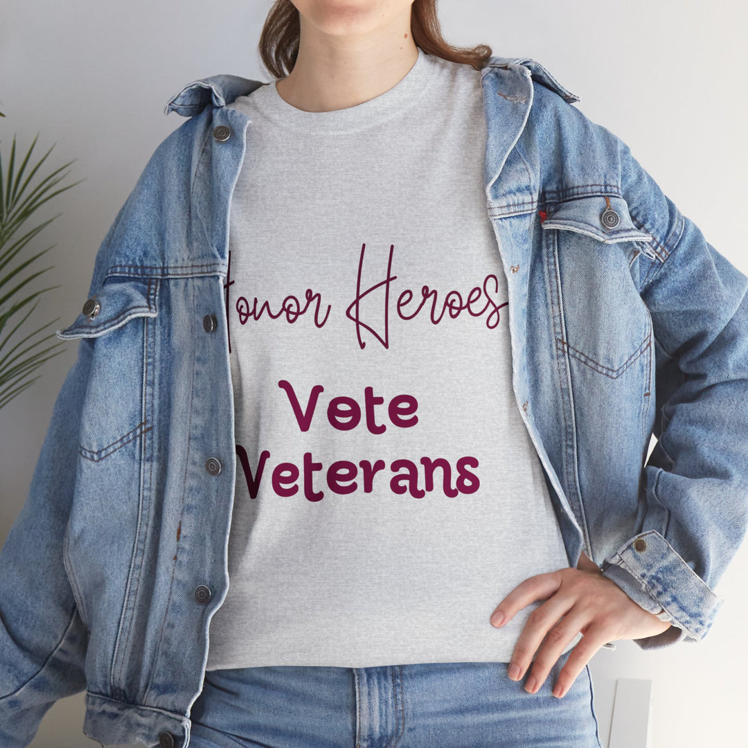 🗳️ Vote for Veterans: Honoring Our Heroes T-Shirt 🎖️ - Creative Canvas Corner