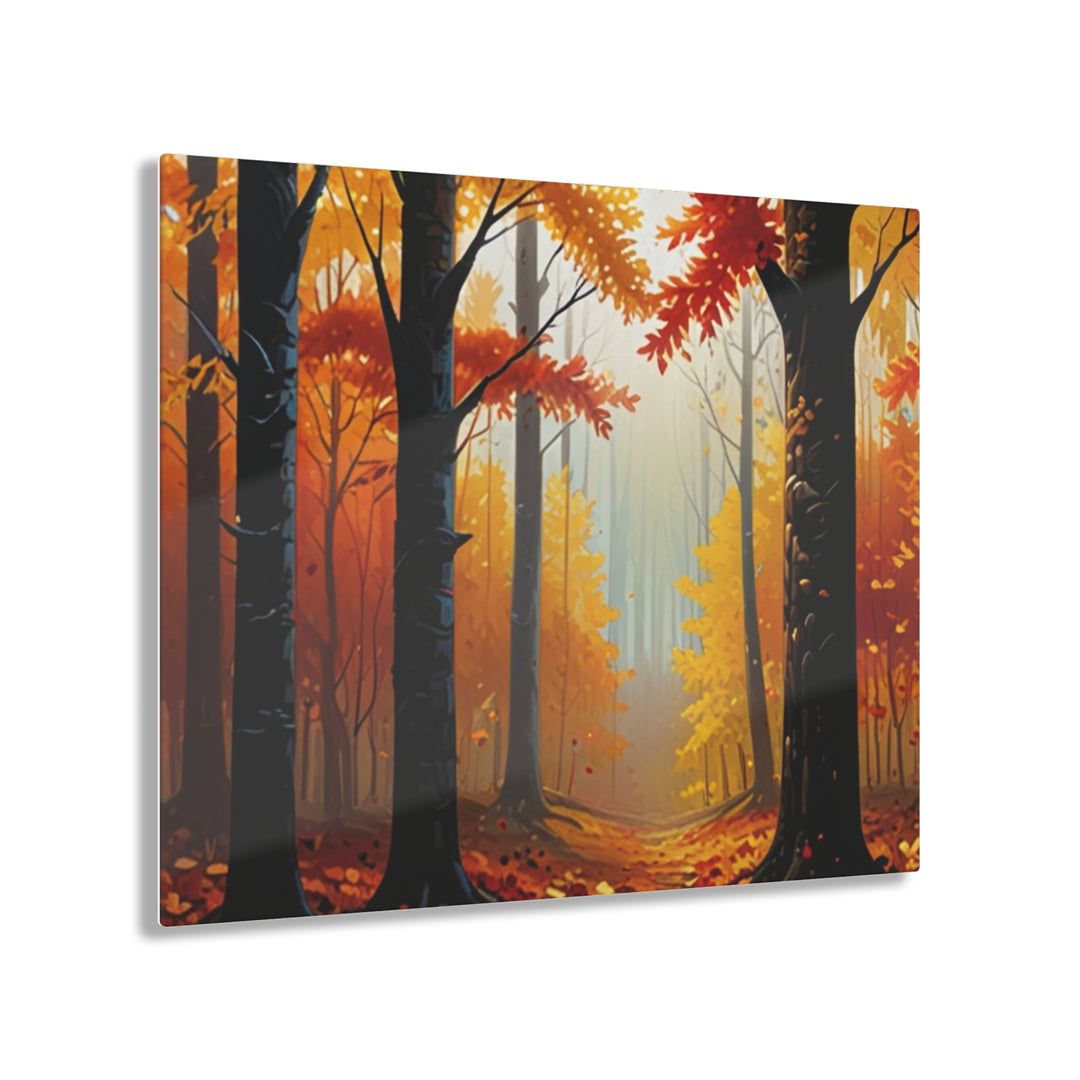 🍂 Vibrant Autumn Forest: A Symphony of Red, Orange, and Yellow Leaves 🍁 - Creative Canvas Corner