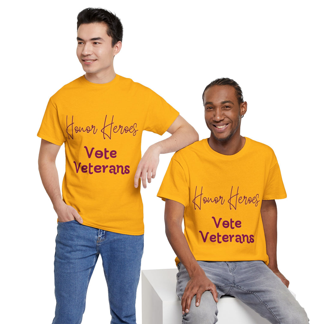 🗳️ Vote for Veterans: Honoring Our Heroes T-Shirt 🎖️ - Creative Canvas Corner