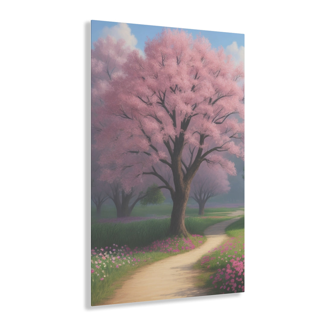 🌸 Serene Pink Trees: Tranquil Forest Scenes 🌲 - Creative Canvas Corner