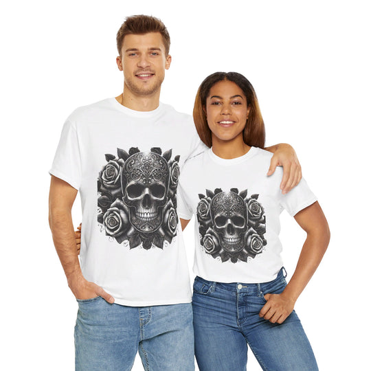 Skull and Roses Halloween T-Shirt