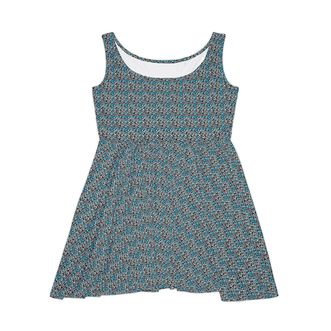 Checkerboard Vibe Women Skater Dress - Creative Canvas Corner