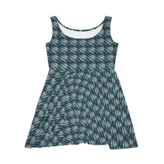 Bloomline Frequency Women Skater Dress - Creative Canvas Corner