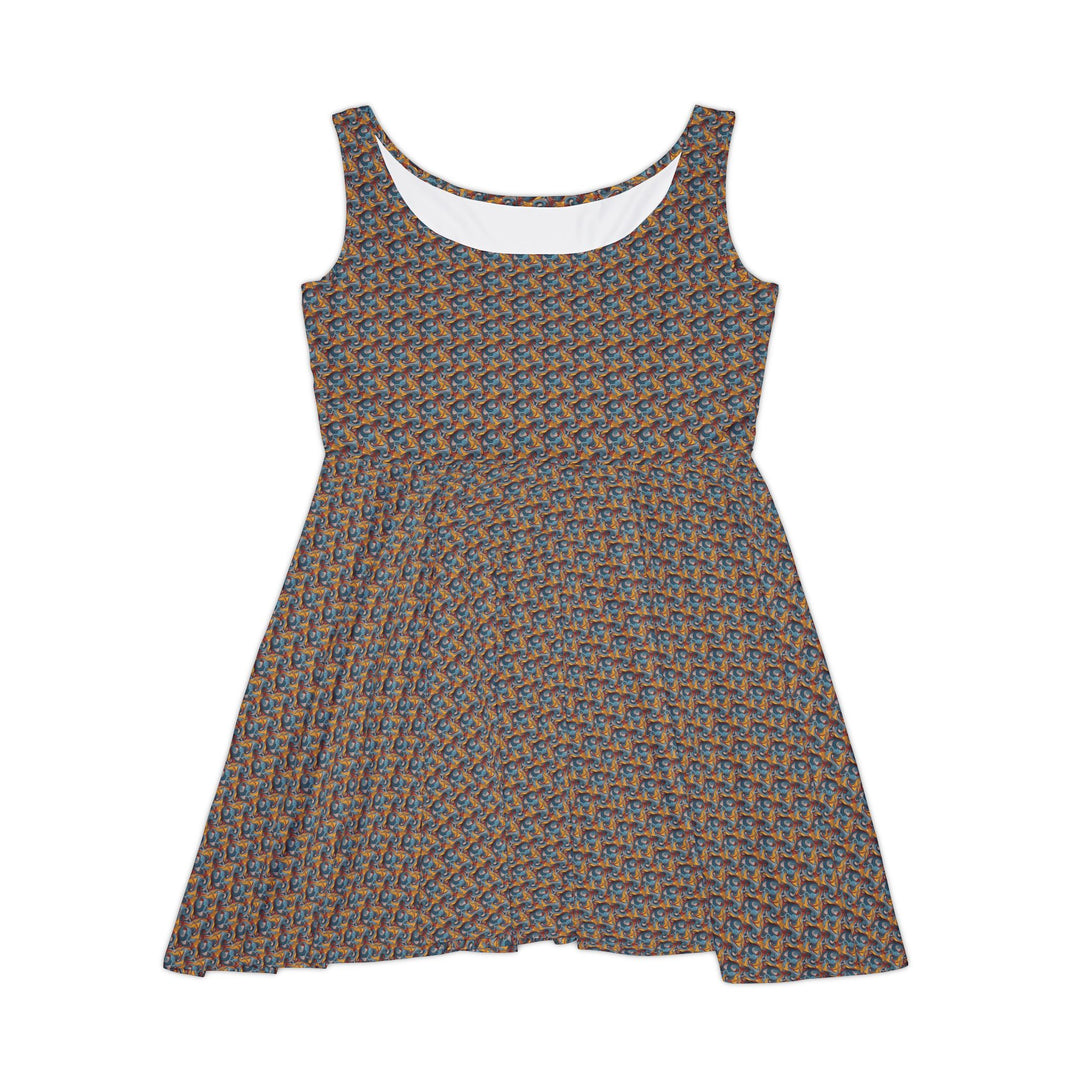 Abstract Geo Swirl Skater Dress - Creative Canvas Corner