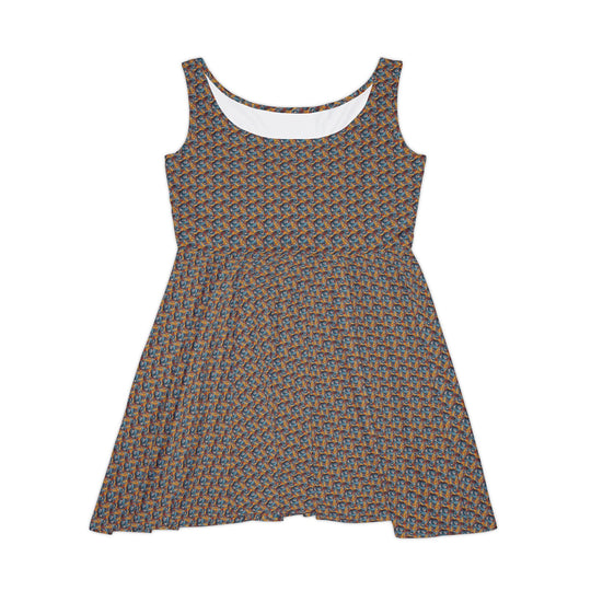 Abstract Geo Swirl Skater Dress - Creative Canvas Corner