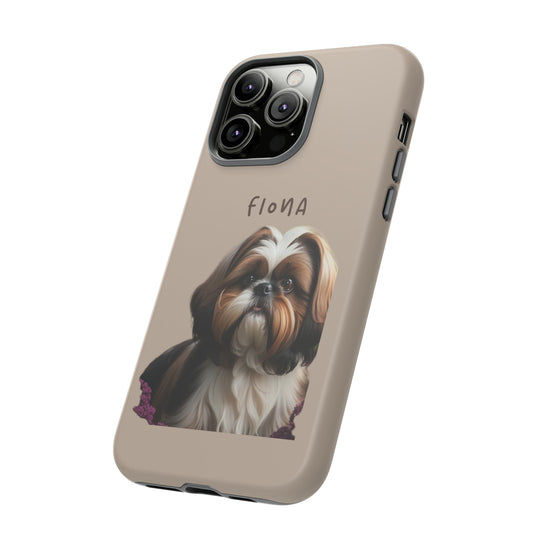 Custom Shih Tzu Pet Phone Case with Photo and Name - Dog Lover's Gift - Creative Canvas Corner