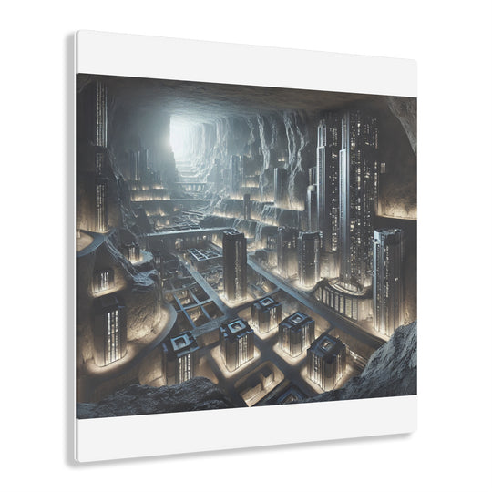 Futuristic Subterranean City Acrylic Print