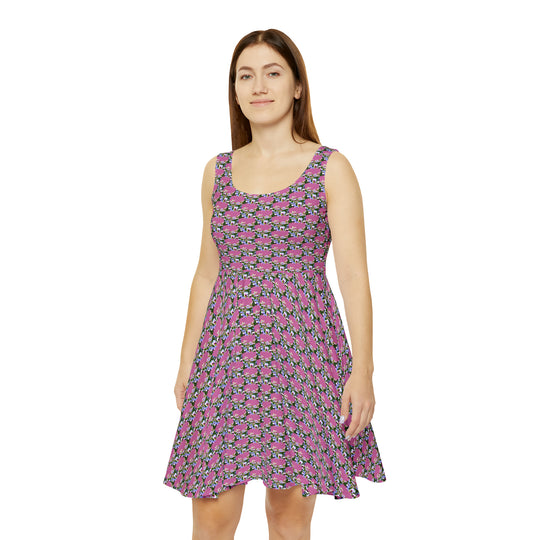 Women's Skater Dress with beautiful flowers - Creative Canvas Corner