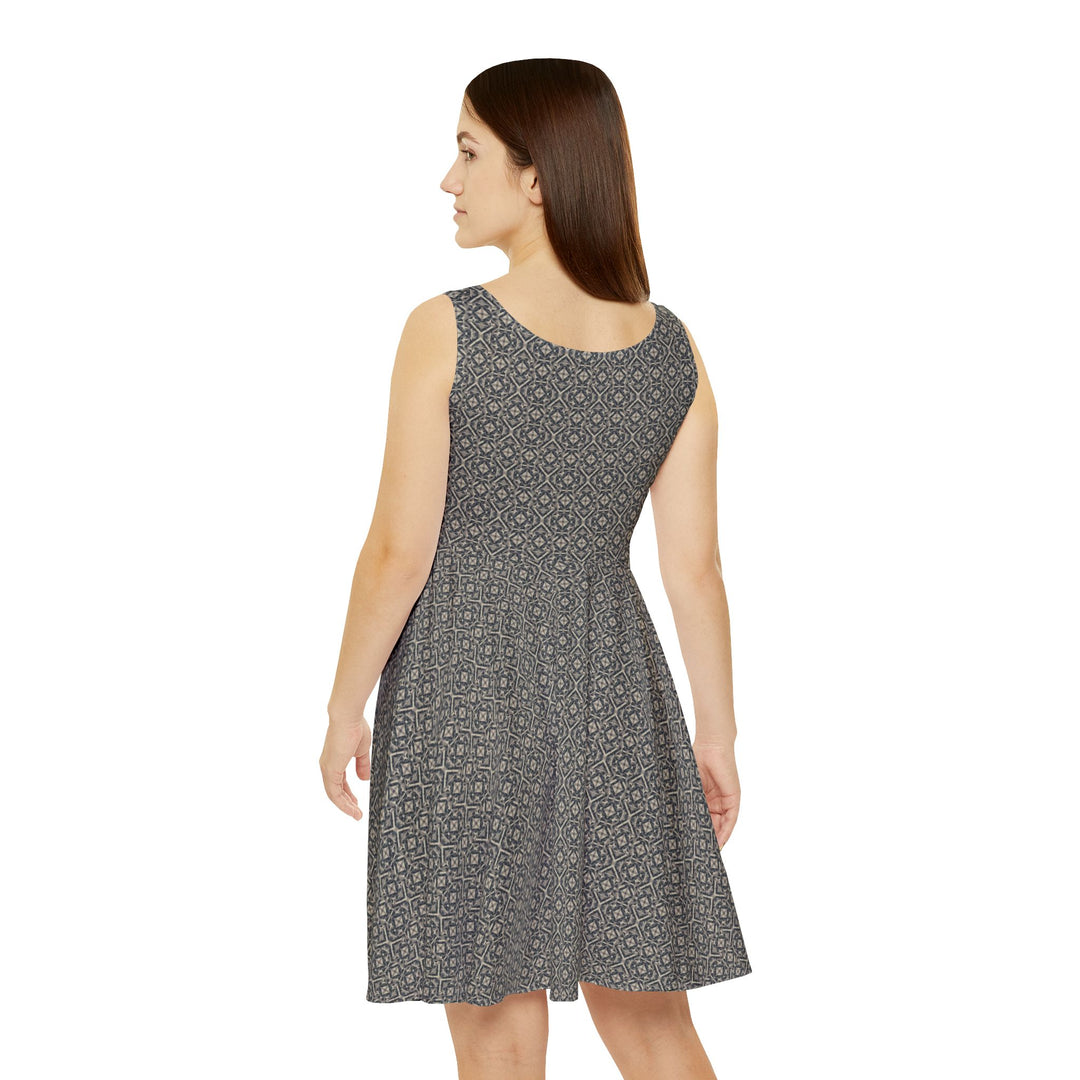 Echoed Angles Skater Dress - Creative Canvas Corner