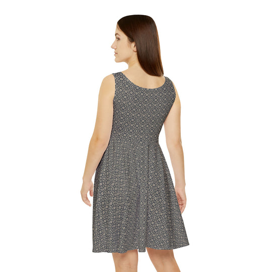 Echoed Angles Skater Dress - Creative Canvas Corner