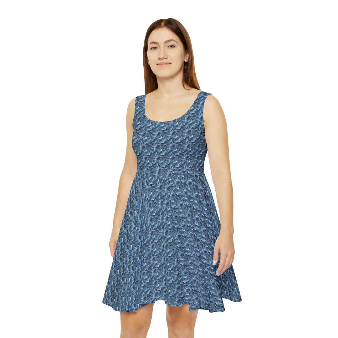 Arctic Wave Vibe Women Skater Dress - Creative Canvas Corner