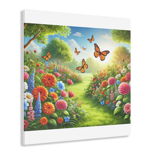 Sunshine Garden and Butterflies - Acrylic Art