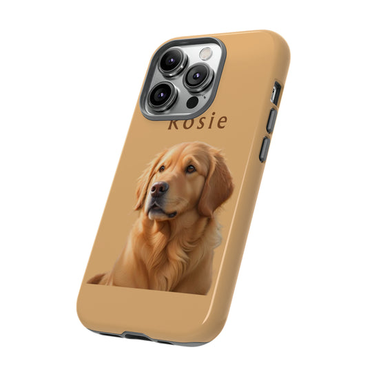 Golden Retriever Phone Case Using Pet Photo + Name Dog Phone Case iPhone Case - Creative Canvas Corner