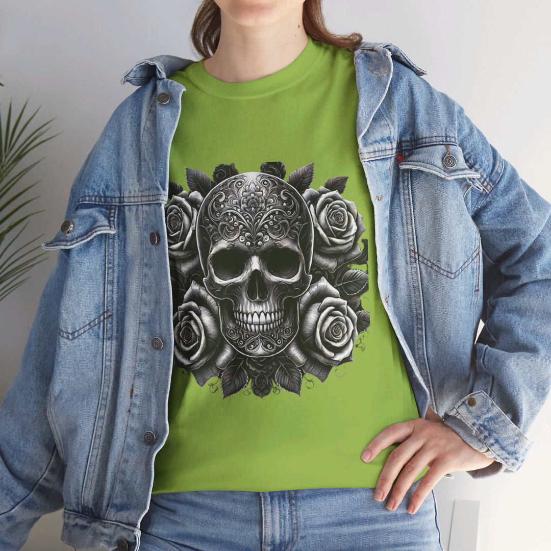 Skull and Roses Halloween T-Shirt