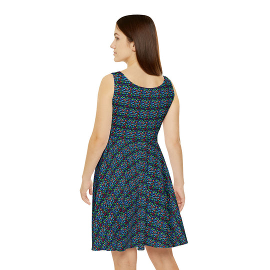 Pixel Pop Vibe Women Skater Dress