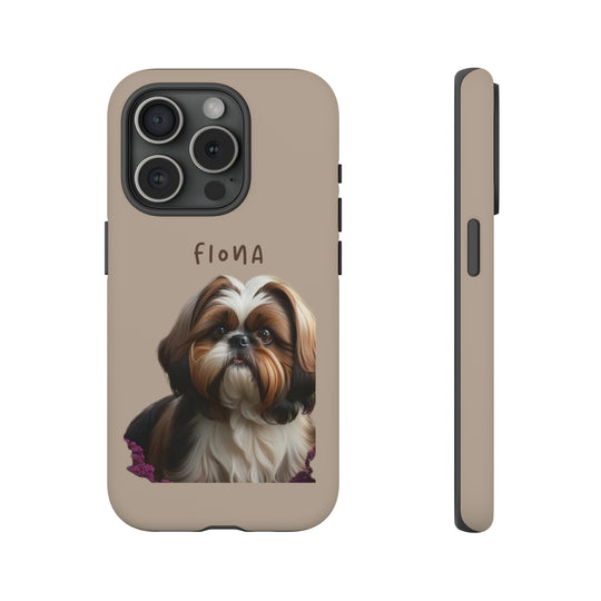 Custom Shih Tzu Pet Phone Case with Photo and Name - Dog Lover's Gift - Creative Canvas Corner