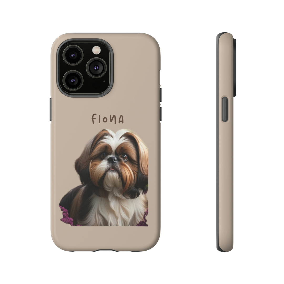 Custom Shih Tzu Pet Phone Case with Photo and Name - Dog Lover's Gift - Creative Canvas Corner