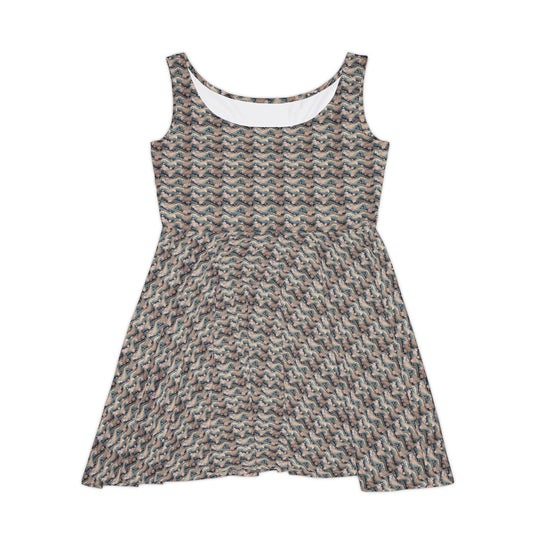 Sakura Wave Vibe Women Skater Dress