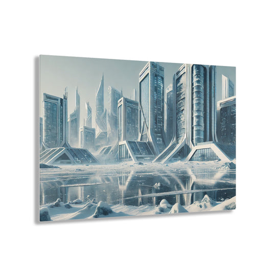 Futuristic Arctic Cityscape Acrylic Print