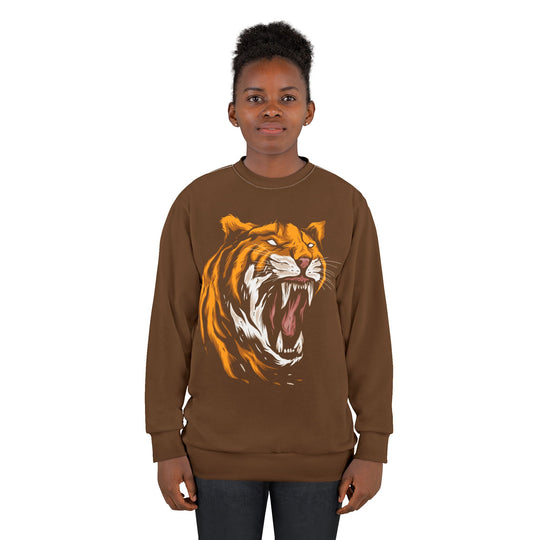 Fierce Tiger Printed Sweatshirt - Roar in Style