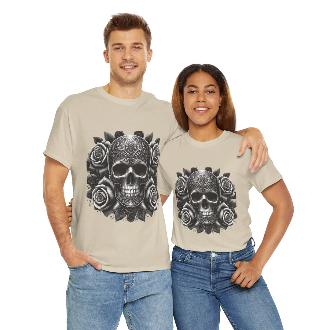 Skull and Roses Halloween T-Shirt