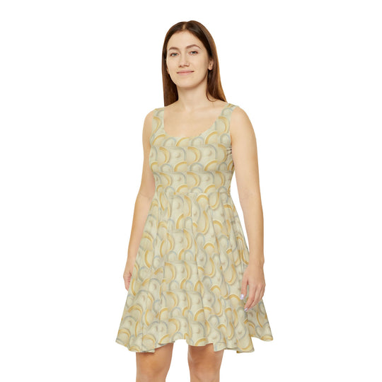 Minimalist Pale Yellow Skater Dress for a Subtle Look