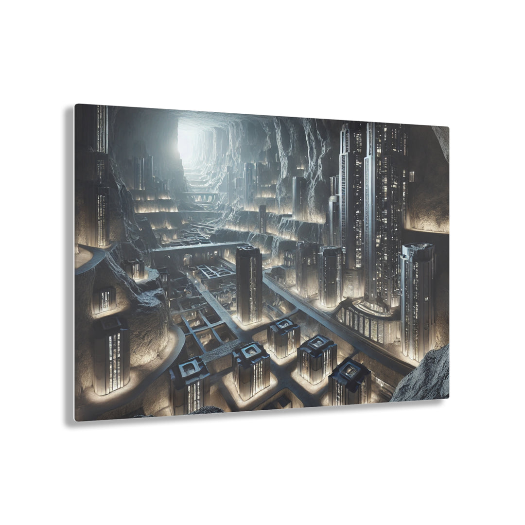 Futuristic Subterranean City Acrylic Print