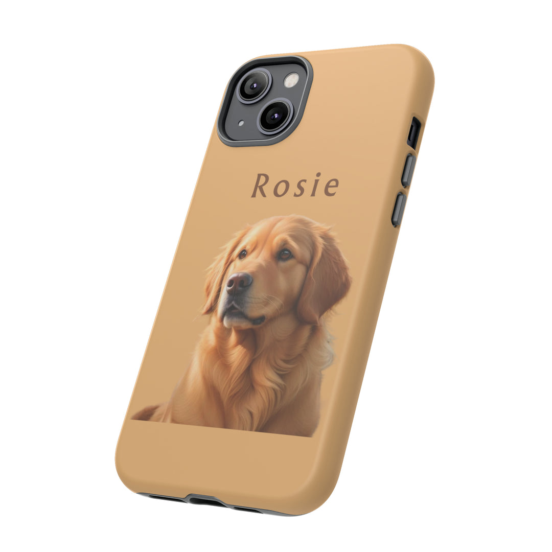 Golden Retriever Phone Case Using Pet Photo + Name Dog Phone Case iPhone Case - Creative Canvas Corner