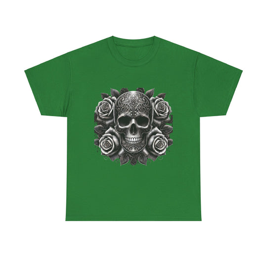 Skull and Roses Halloween T-Shirt