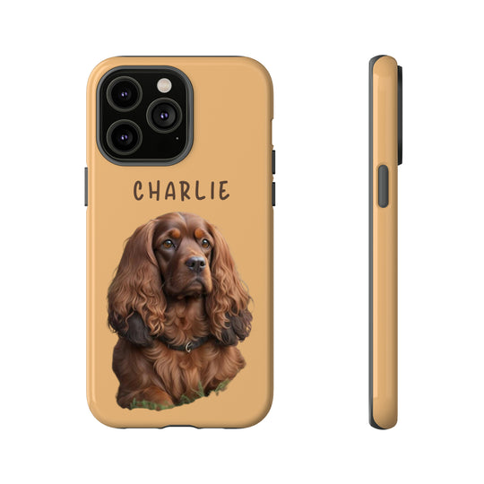 Custom Cocker Spaniel Pet Phone Case with Photo and Name - Dog Lover's Choice - Creative Canvas Corner