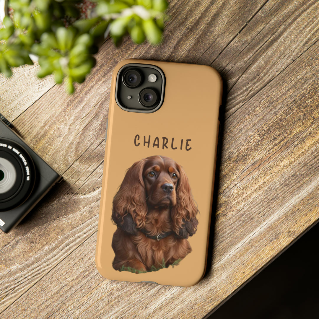 Custom Cocker Spaniel Pet Phone Case with Photo and Name - Dog Lover's Choice - Creative Canvas Corner