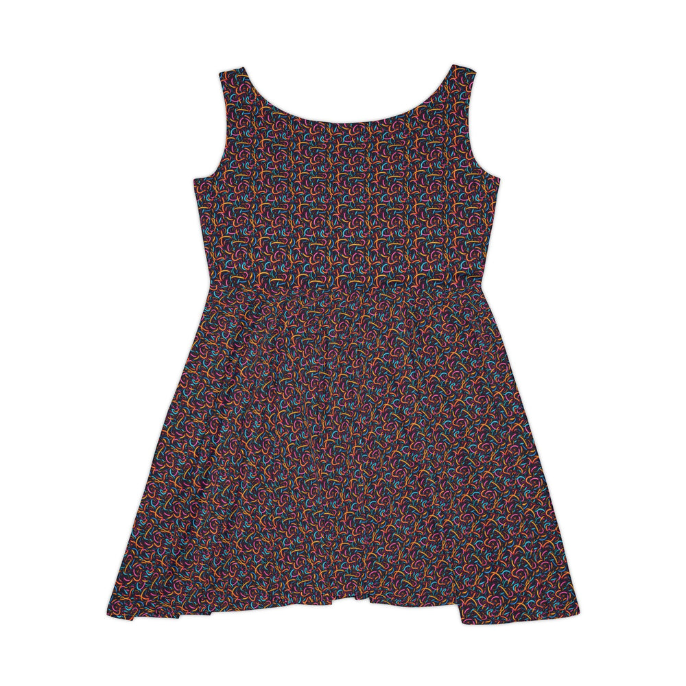 Neon Lights Vibe Women Skater Dress
