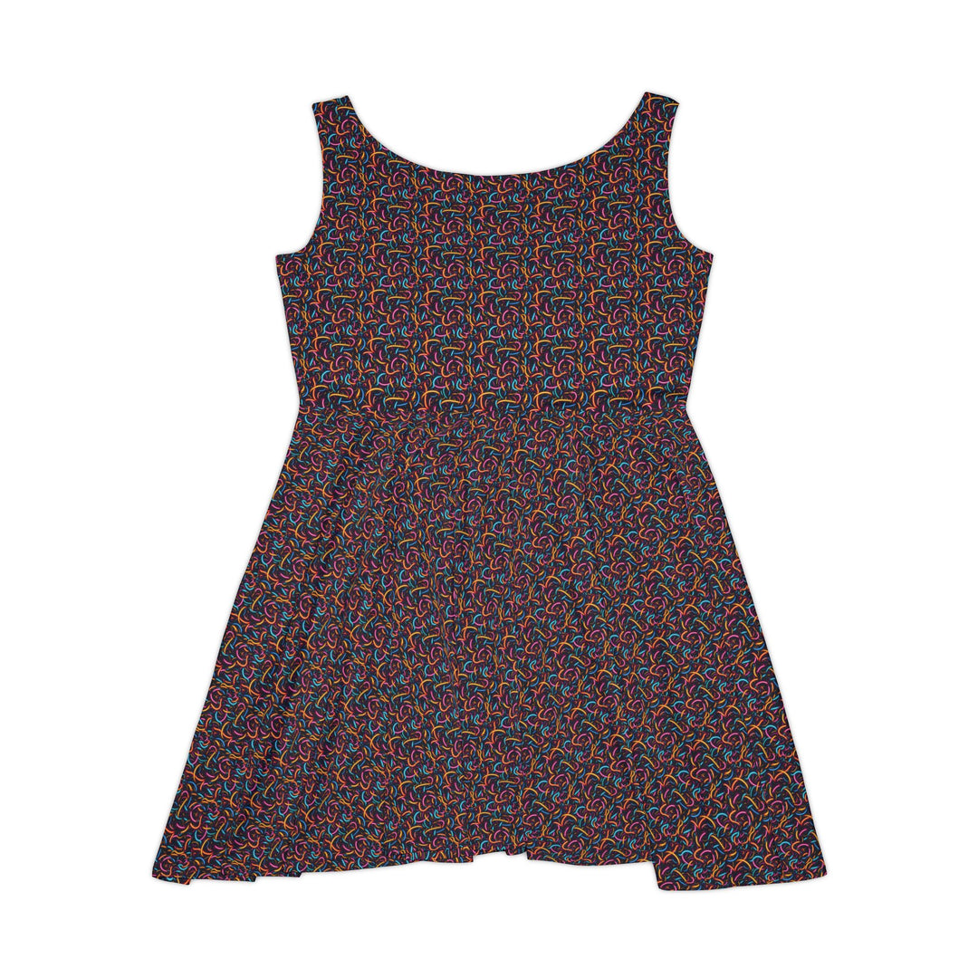 Neon Lights Vibe Women Skater Dress