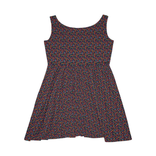 Neon Lights Vibe Women Skater Dress
