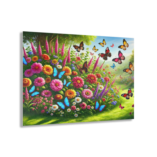 Butterfly Garden Acrylic Painting - Nature's Beauty