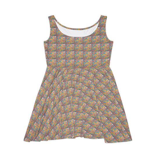 Candy Swirl Vibe Women Skater Dress - Creative Canvas Corner