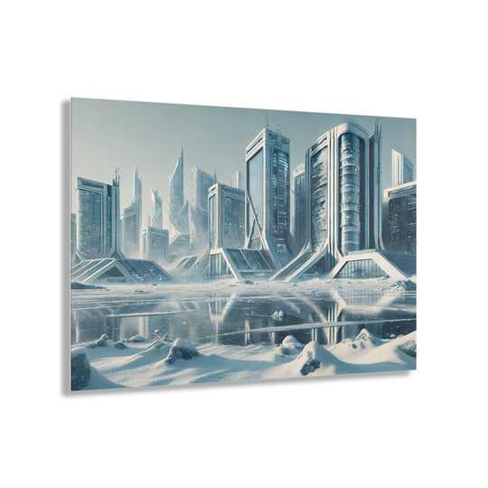 Futuristic Arctic Cityscape Acrylic Print