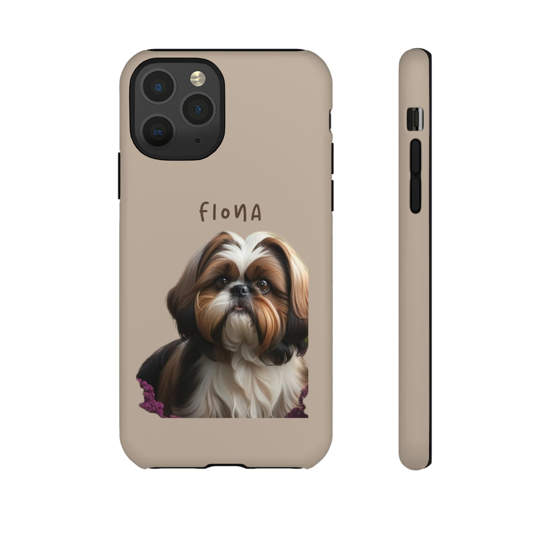 Custom Shih Tzu Pet Phone Case with Photo and Name - Dog Lover's Gift - Creative Canvas Corner