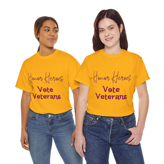 🗳️ Vote for Veterans: Honoring Our Heroes T-Shirt 🎖️ - Creative Canvas Corner