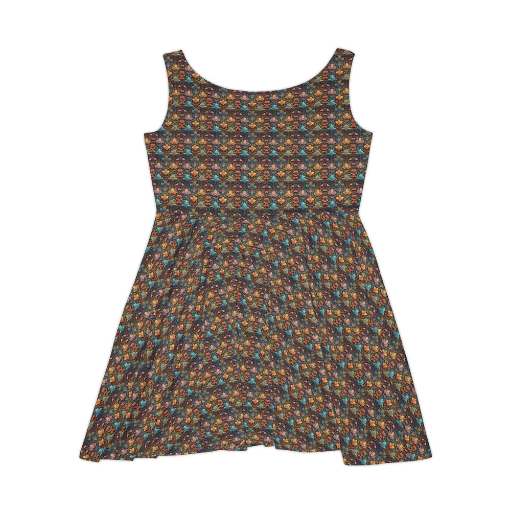 Bloom Mesh Vibe Women Skater Dress - Creative Canvas Corner