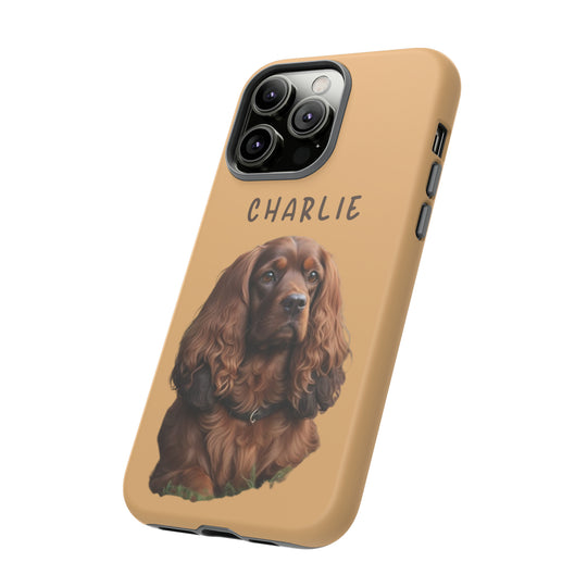 Custom Cocker Spaniel Pet Phone Case with Photo and Name - Dog Lover's Choice - Creative Canvas Corner