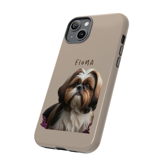 Custom Shih Tzu Pet Phone Case with Photo and Name - Dog Lover's Gift - Creative Canvas Corner