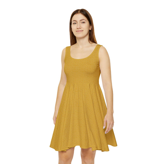 Yellow Polka Dot Skater Dress - Sunny & Playful